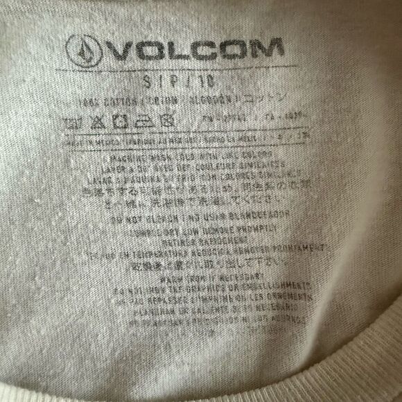 Volcom Geometric Graphic Tee | Size S | Cream Red Teal | Skate Surf Streetwear - Picture 4 of 8